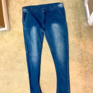 Men's Blue Jeans Skinny pocket design
